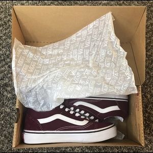 Kids Maroon Old Skool Vans